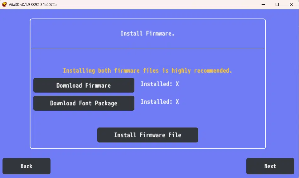 how to install vita3k firmware